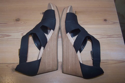 NWOB Women's Dr. Scholls Bailey Black Comfort Wedge Sandals Sz 7M - Picture 5 of 8