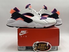Nike Air Huarache Bright Mango 2021 Size 11 Used Rare Authentic White Trainer