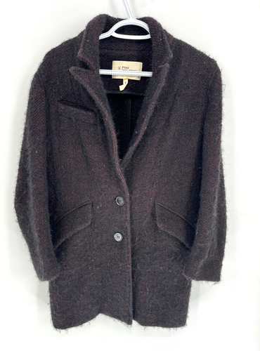 $750 Isabel Marant Etoile Dante Boucle Brown Wool Alpaca Blend Coat Jacket Sz S - Picture 19 of 21