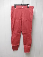 Utopia by Hue Lipgloss Pink Raw Criss Cross Denim Skimmer Plus Sz 2X (20W-22W) 