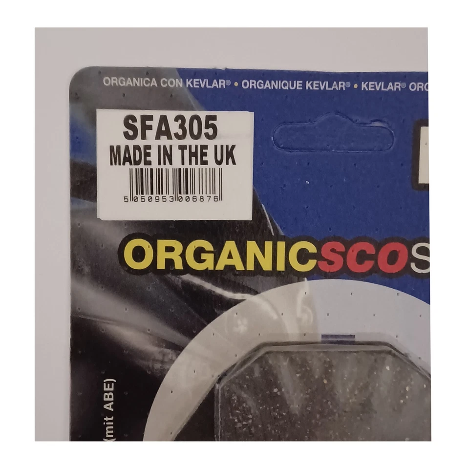Pastillas de freno de disco EBC Organic EBC (1 juego) para KYMCO SUPER 9 50 (2000 a 2007) Foto 3 de 4
