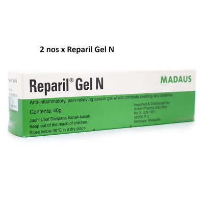 2x Reparil Gel N 40g Anti-Inflammatory,Pain Relieving and Reduce Swelling