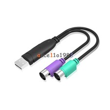 Dual PS/2 PS2 Female to USB Male Cable Adapter Converter For Keyboard Mouse New