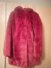 Dkny Faux Fur Hooded Coat. Extremely Soft And Cozy.