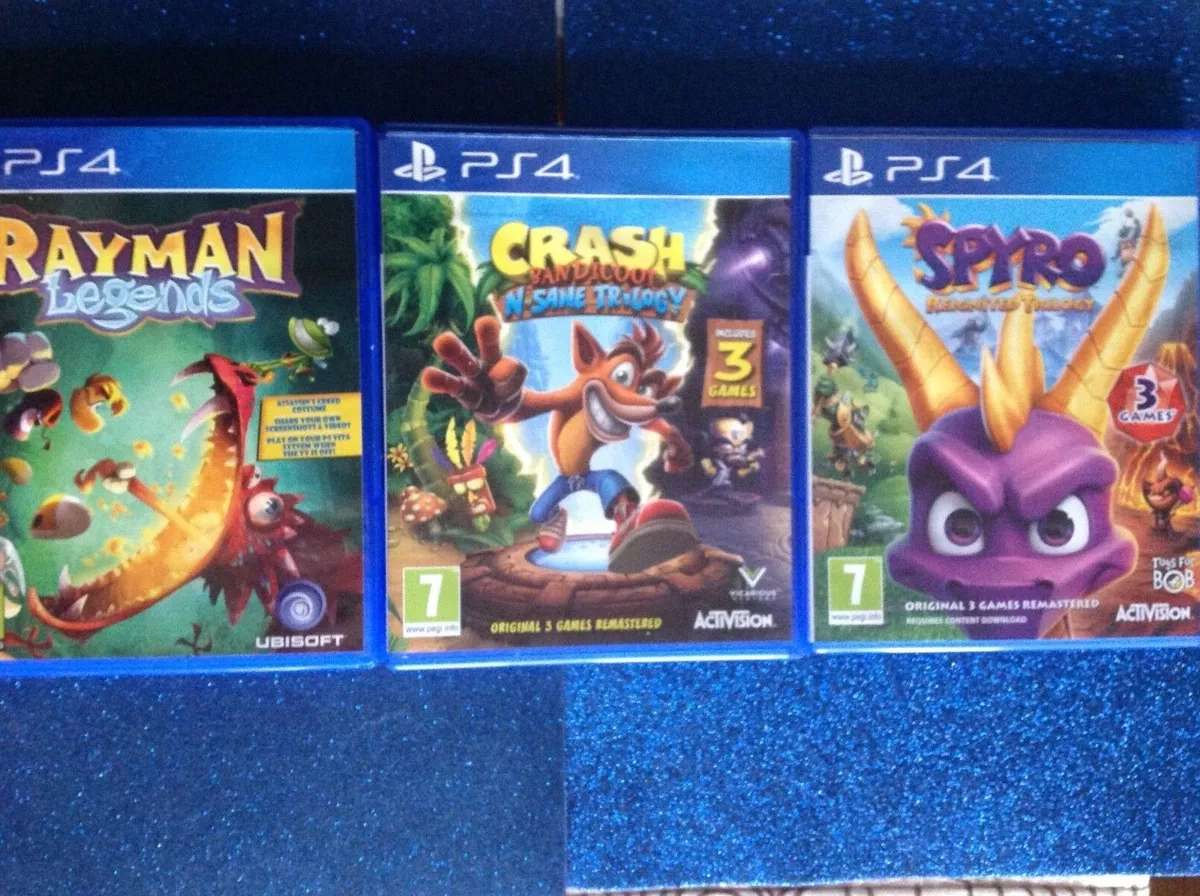 Ps4 (Crash Bandicoot N Sane Trilogy) ( Spyro The Dragon Reignited )  (Rayman) Ps4