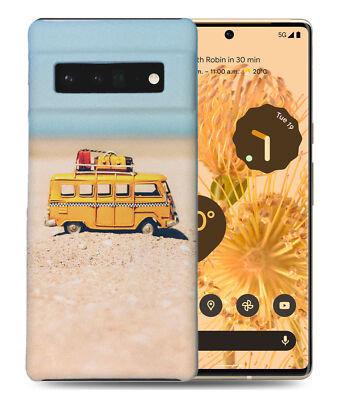CASE COVER FOR GOOGLE PIXEL|CUTE HIPSTER VAN CAR ON THE BEACH