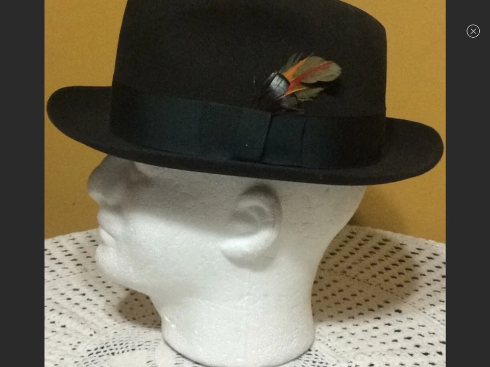 Sombrero de fieltro de piel vintage para hombre de Empire State Foto 3 de 4