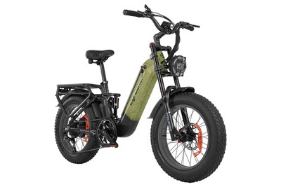 Cyrusher Kommoda2.0  Electric Bike 20'' Fat Tire 48V 14AH Full Suspension E-Bike