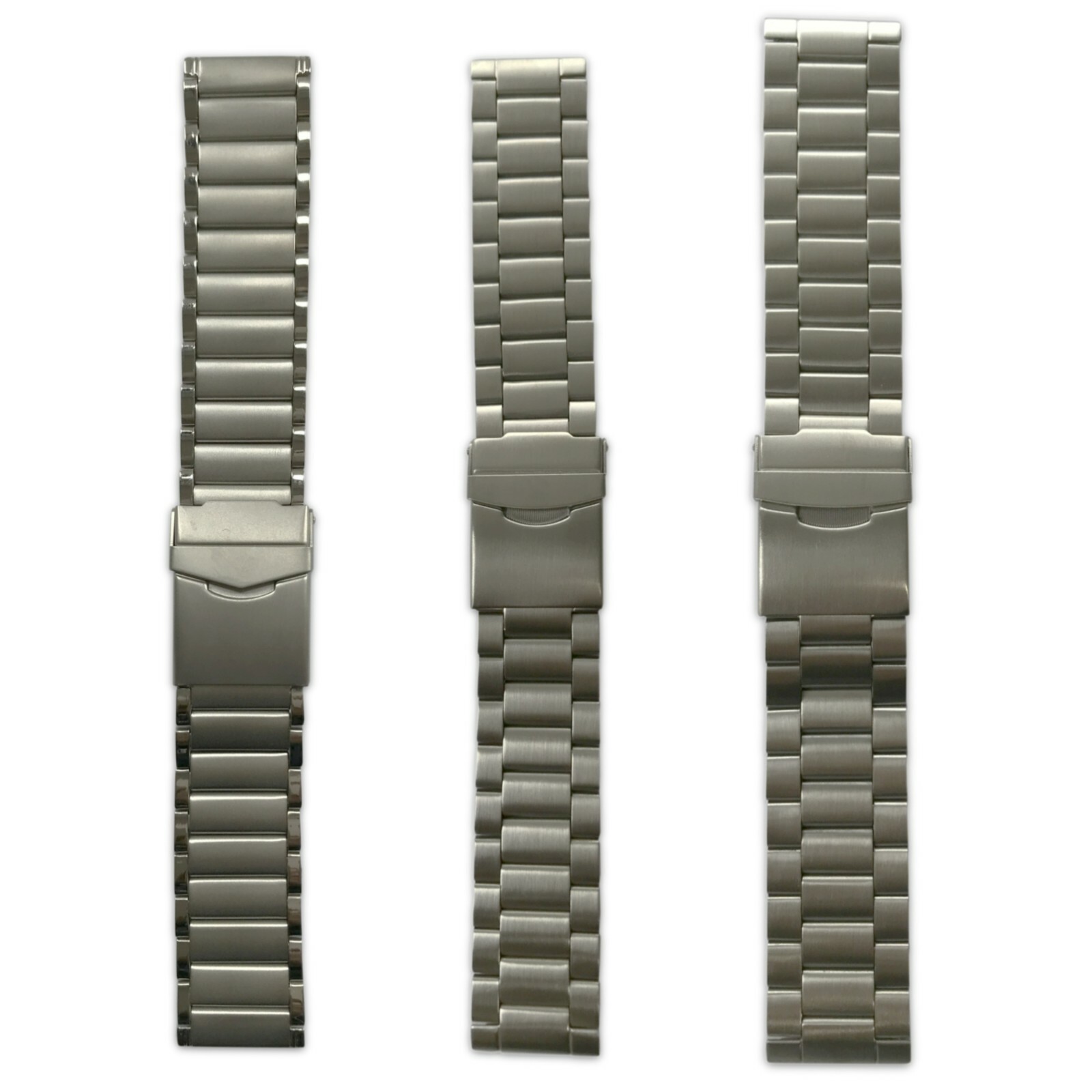 22 24mm Stainless Steel Metal Watch Strap Band Men Stainless SS