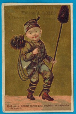 Chromo-Humour-Devinette''Le Ramoneur-Grande caves. Maison Rozès-R.191