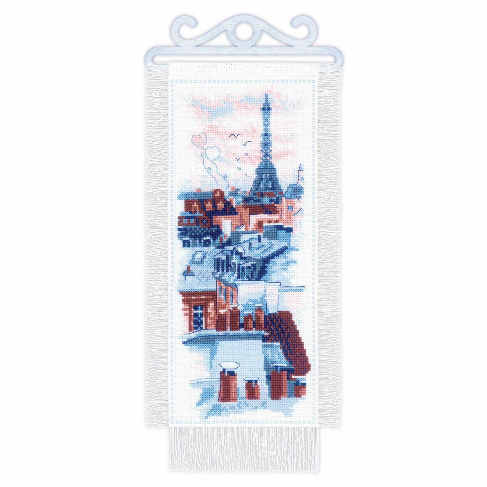 Cross-stitch kit Rooftops of Paris 1952 Riolis 15 X 31 CM
