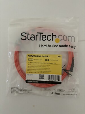 Startech 3M Multimode 62.5/125 Duplex Fiber Patch Cable LC-ST, # FIBLCST3