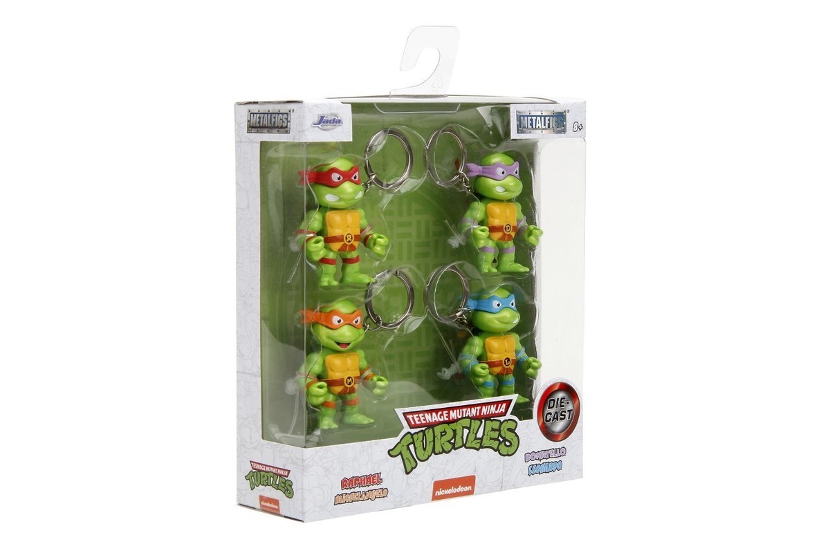 Jada 2.5” Metalfigs Teenage Mutant Ninja Turtles Keychain 4 pack