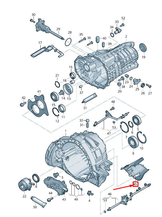 Filtre à huile pour carter de boîte de vitesses Audi A4 B9 0Dj301519A d'origine