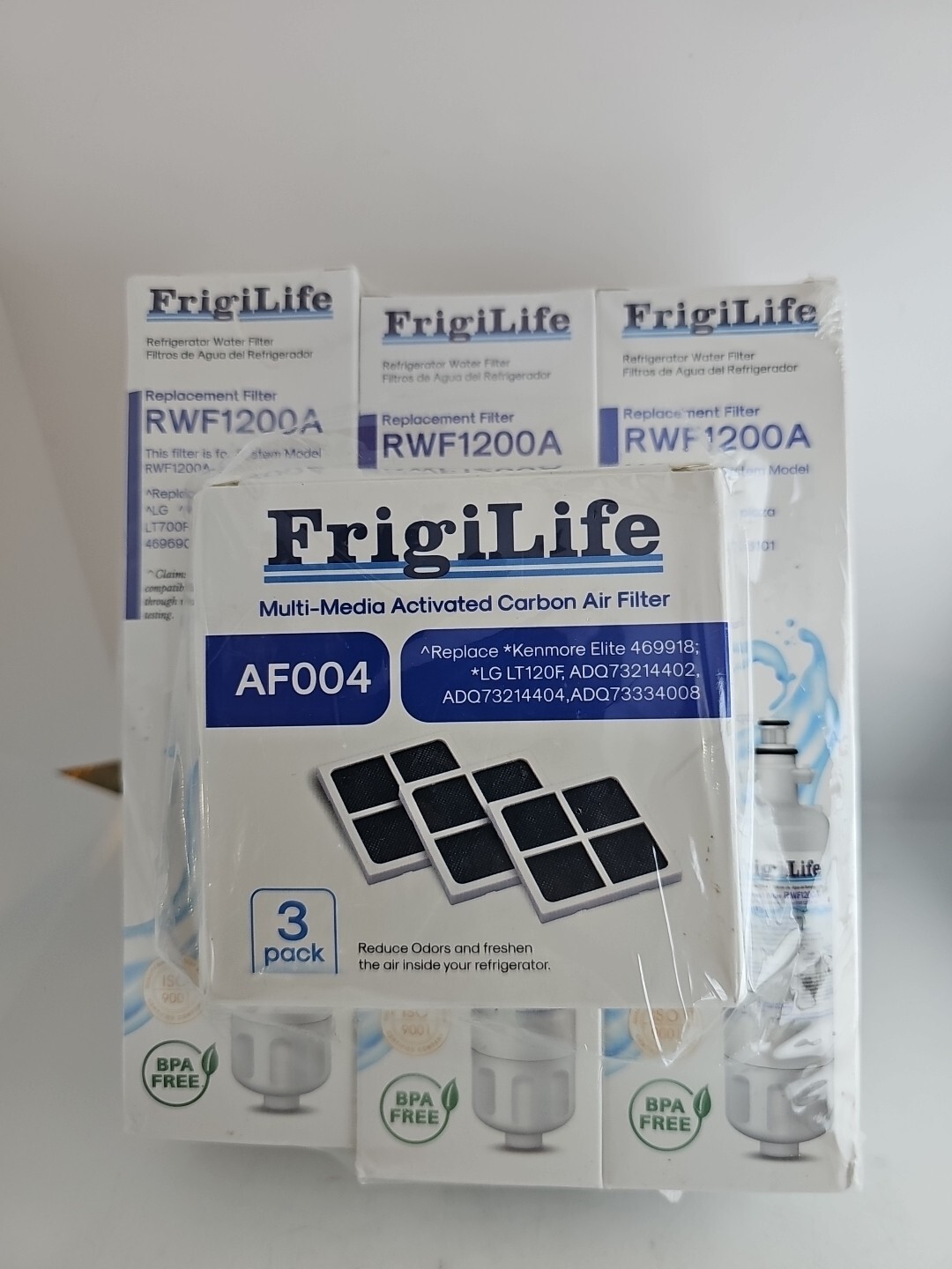 Icepure Refrigerator Water Filter PP-RWF1200A - 3 Pack +AF004 Air ...