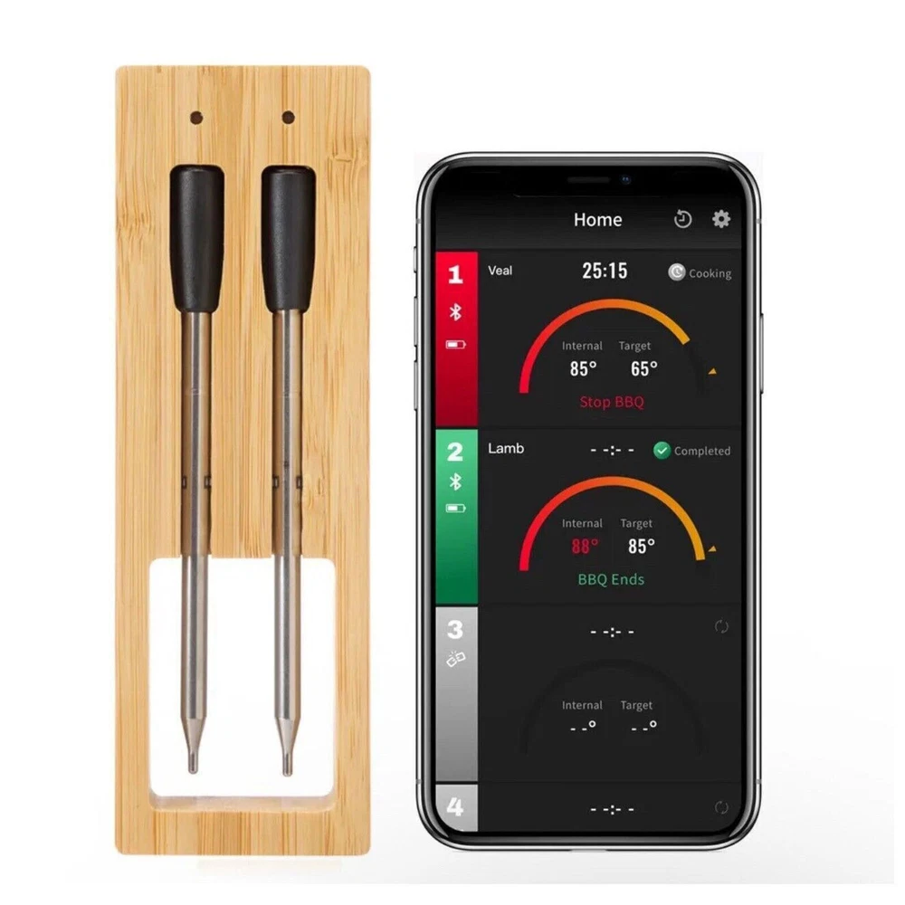 Smart Meat Thermometer with Bluetooth | 165ft Wireless Range - FAST SHIPPING