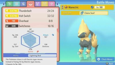 Manectric  Shiny  Normal 6IV - Pokemon Brilliant Diamond & Shining Pearl