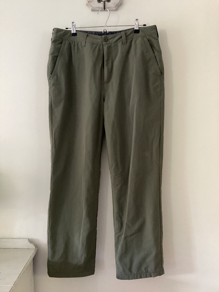 Men’s Rohan Khaki Winter Fusion Lined Walking Trousers, UK Size 34R