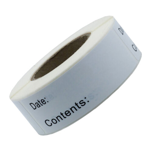  2 Rolls White DIY Index Sticker English Record Date Paste Freezer Paper Tape - Afbeelding 1 van 9