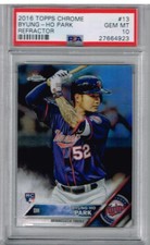 2016 Topps Chrome Byung - Ho Park Refractor PSA 10 RC