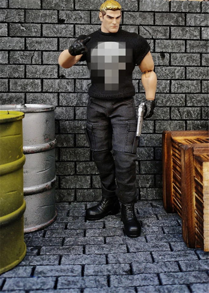 Camiseta 1:12 Pantalones Ropa Conjunto Para Hombre Soldado de Acción Figura Cuerpo Juguete Foto 4 de 4