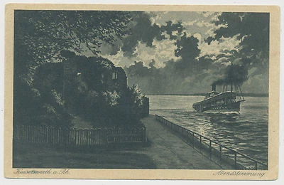 AK Kaiserswerth am Rhein - Abendstimmung  (T90) - Bild 1 von 2