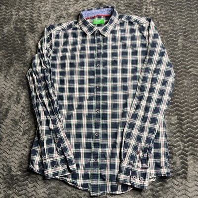 United Colors of Benetton Men s Flannel Long Sleeve Button Up Shirt Size M