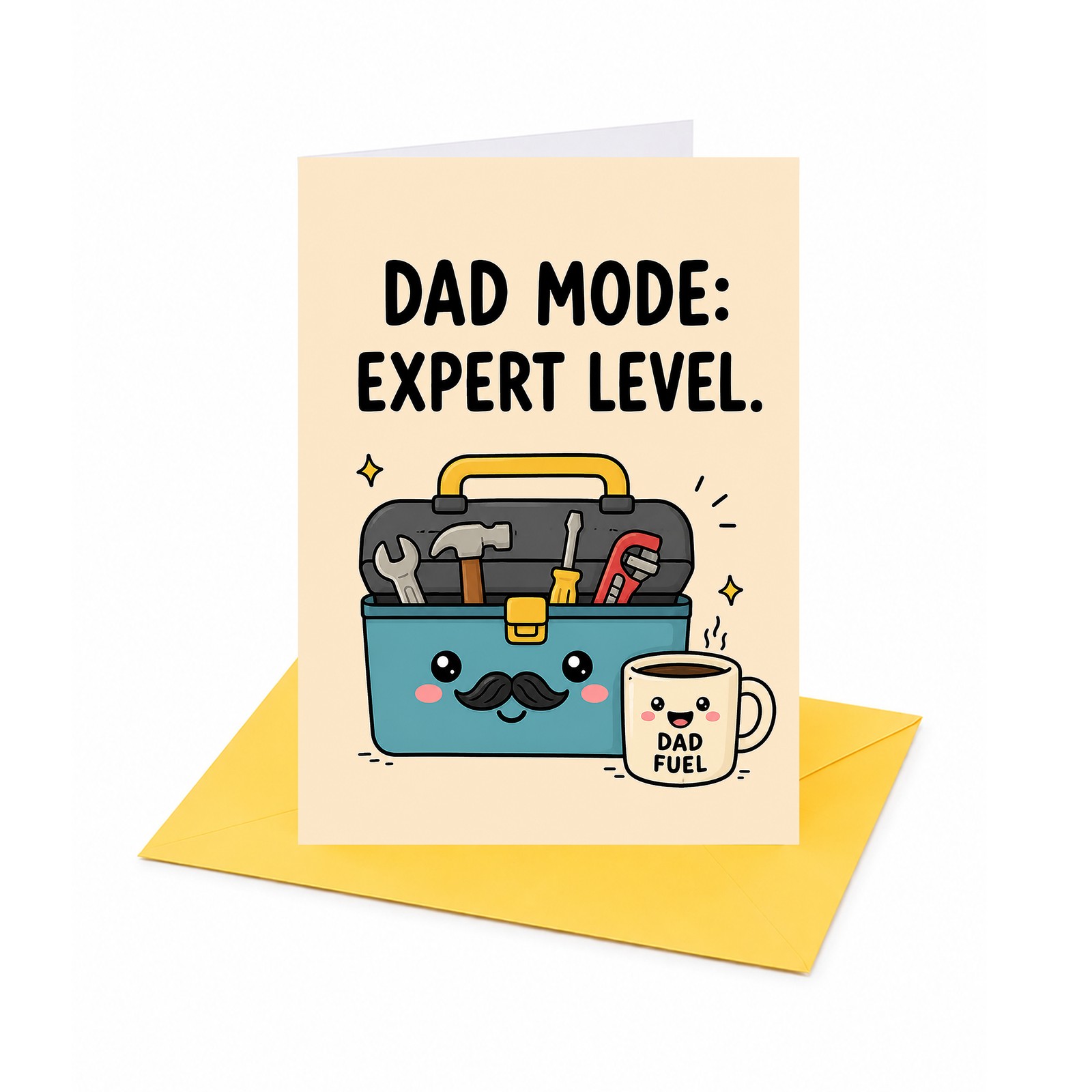  - Dad Mode Expert Level Father's Day Card - Image 2