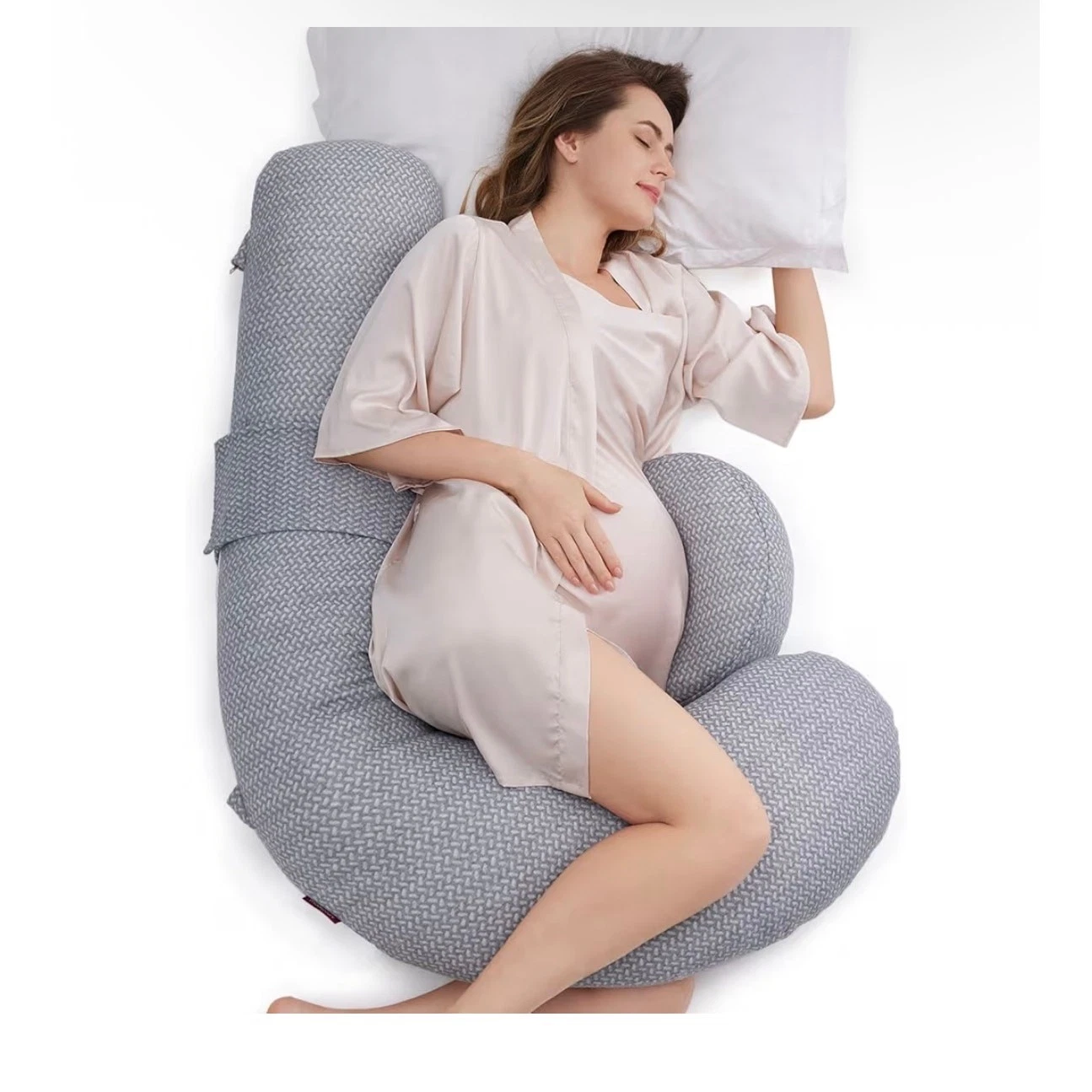 Open box new Momcozy Pregnancy Pillow, Original F Shaped Maternity Pillow