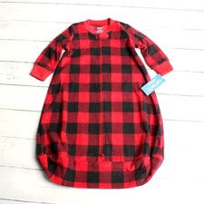 Carter's Baby Boy's Fleece Sleep Sack Blanket Sleeper 0-3 Months Buffalo Plaid