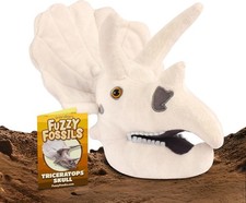 Fuzzy Fossils Triceratops Stuffed Animal, Dinosaur Plush Toy, Triceratops Din...
