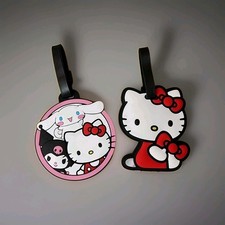 New Set of 2 Sanrio Hello Kitty & Kitty & Friends Rubber ID Luggage Tags Fans!