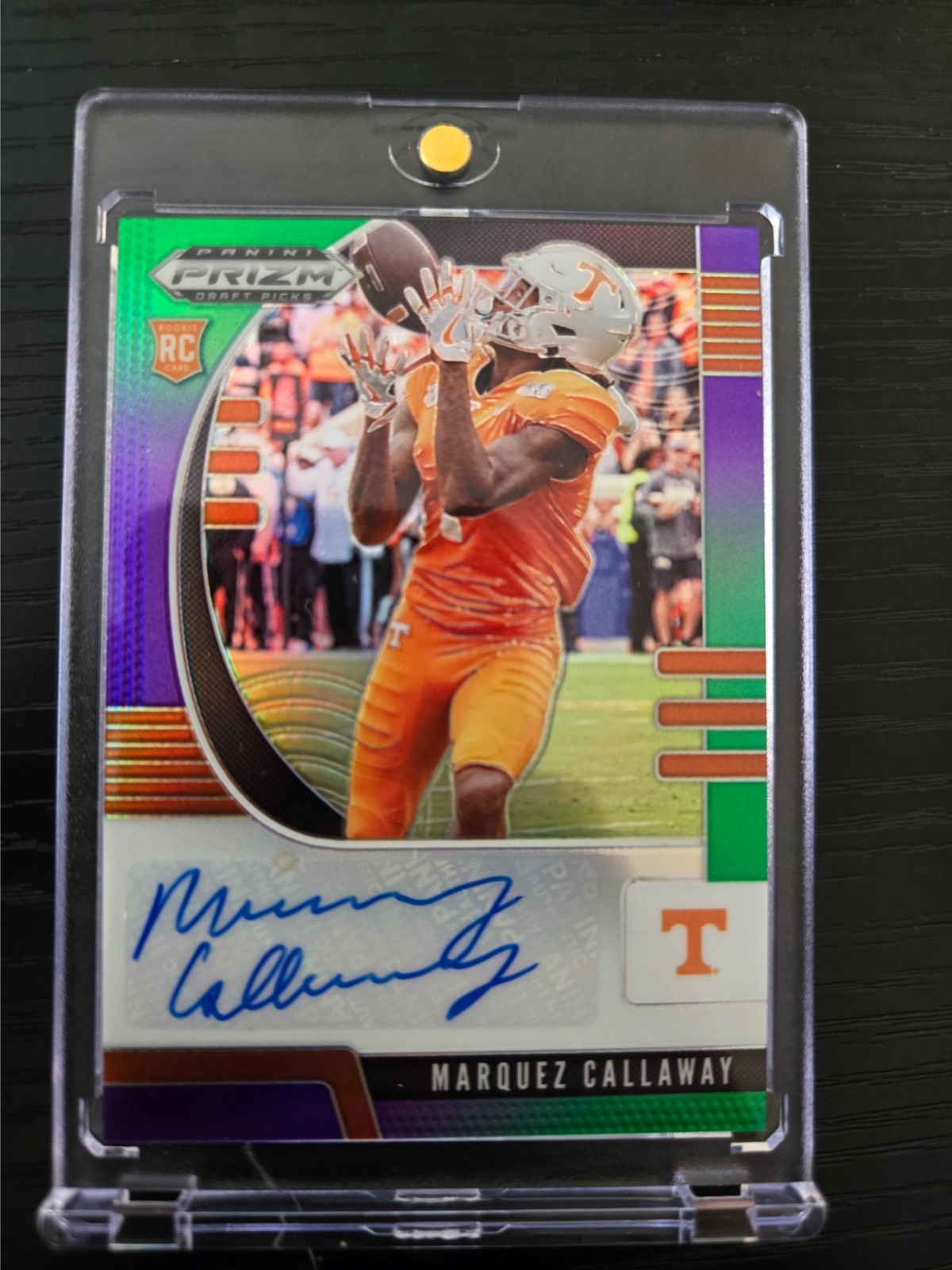 2020 Prizm Draft Picks - Marquez Callaway #266 Purple & Green /199 (RC, AU)