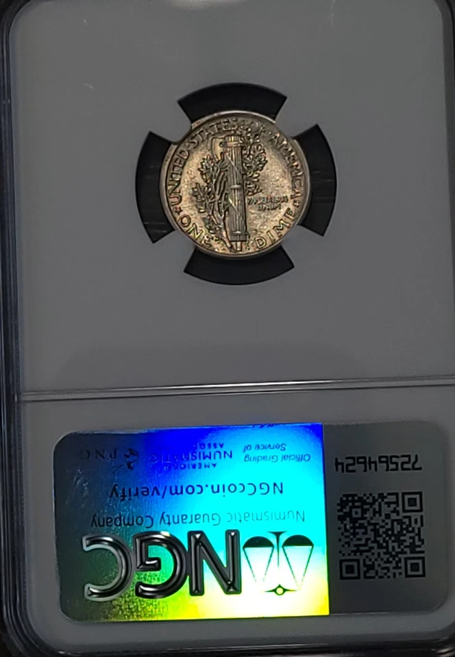 1919 MERCURY DIME NGC GRADED IN MINT STATE 62 (MS62). - Image 2 of 3