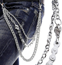 Pants Chain for Men Women,Biker Skull Chain Wallet,Long Cool EMO Punk Trousers P