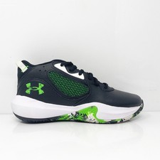 Under Armour Boys Lockdown 6 3025617-006 Black Basketball Shoes Sneakers Size 5Y