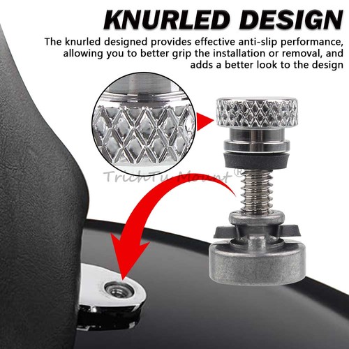 Chrome Rear Fender Seat Bolt Screw For Harley Dyna Street Bob Fat Bob Wide Glide - Picture 7 of 12