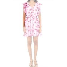 BANJANAN Paulita Dress In Leopard Floral Tulle Size Small