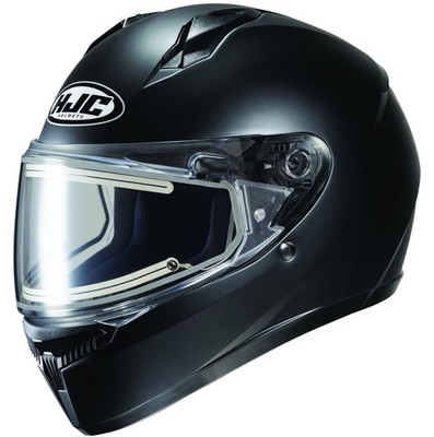HJC 1225-0135-06 C10 Solid Snow Helmet with Electric Shield Lg Black