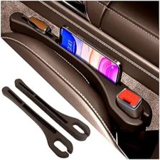 2PCS Car Seat Gap Filler with Phone Holder, Multi-Function Car Side Seat Gap Fil