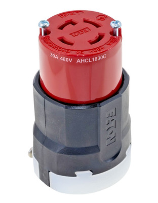 Eaton AHCL1630C Industrial Locking L16-30R 30A 480V Ultra Grip 3-Pole 4-Wire