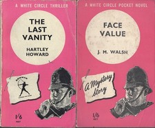 JM Walsh & Howard Hartley Collins White Circle vintage pbs Last Vanity Face Valu