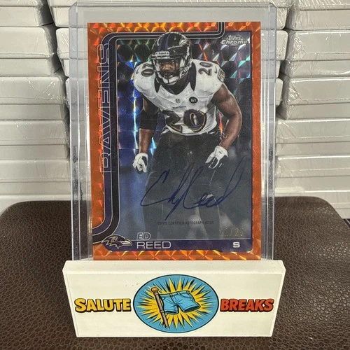 2025 Topps Chrome Ed Reed Orange Refractor (RAW)
