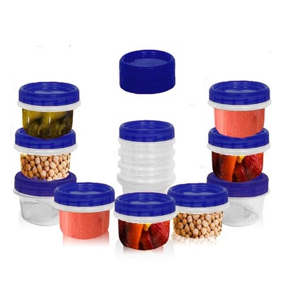 12 Pack Small Twist Top Food Storage Deli Containers Leakproof Airtight Storage