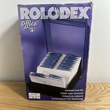 New In Box Rolodex Office Covered Card File  67037 With 500 Cards Vintage