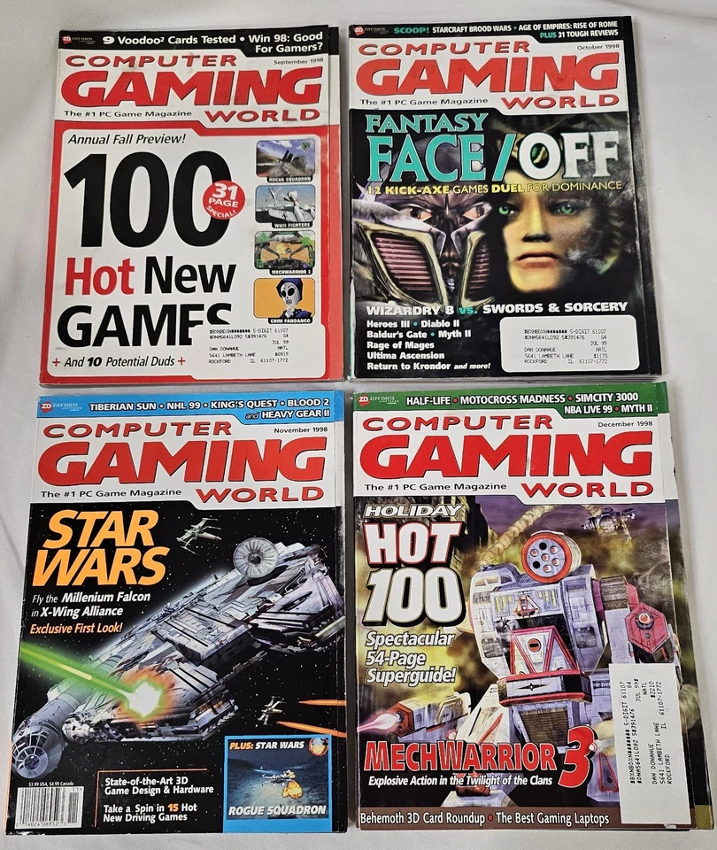 Computer Gaming World Magazine Complete Year 1998 Issues 162-173 VTG PC News - Image 4 of 4