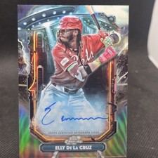 2025 Topps Cosmic Chrome - Extraterrestrial Talent ON CARD Auto ELLY DE LA CRUZ