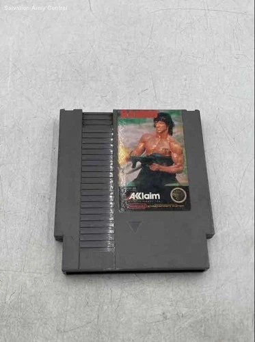 Vintage Nintendo Entertainment System Acclaim Rambo Video Game Cartridge
