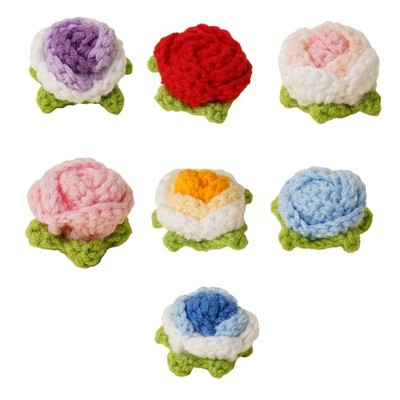Crochet Flowers Finished Handmade Flowers Beautiful Knitted Flowers for Jeans