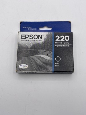New/ Sealed GENUINE EPSON 220 BLACK 2-Pack Ink Standard-Capacity Expired 2019